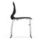 Officesource Slash Collection Armless Guest Stack Chair with Chrome Frame OSSN6019BK - alternate 2